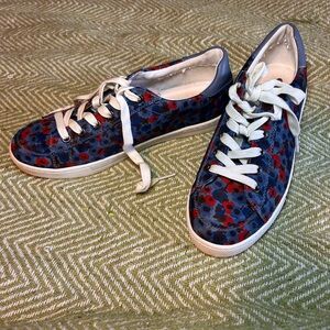 Coach Women Sneakers Porter Casual Walking Comfort Floral textile Shoes Sz 8.5